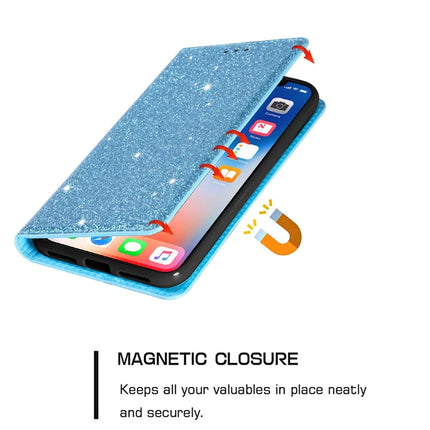 For Samsung Galaxy A16 5G  /  4G Case Glittery PU Leather+TPU Card Slot Phone Cover