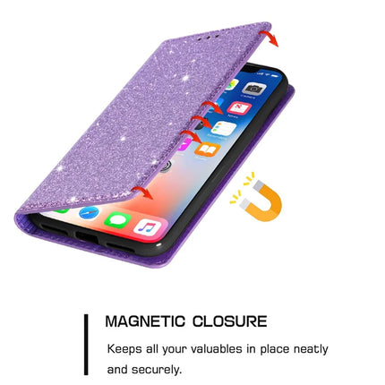 For Samsung Galaxy A16 5G  /  4G Case Glittery PU Leather+TPU Card Slot Phone Cover