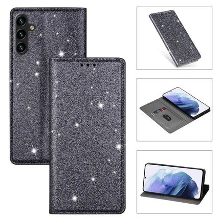 For Samsung Galaxy A16 5G  /  4G Case Glittery PU Leather+TPU Card Slot Phone Cover