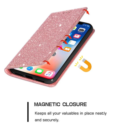 For Samsung Galaxy A16 5G  /  4G Case Glittery PU Leather+TPU Card Slot Phone Cover