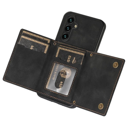For Samsung Galaxy A16 5G  /  4G Case Wallet RFID Blocking TPU Leather Phone Cover with Lanyard