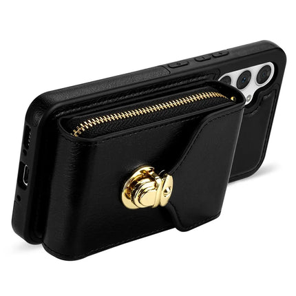 For Samsung Galaxy A16 5G  /  4G Case Zipper Wallet Leather+TPU Phone Cover with Strap