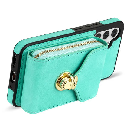 For Samsung Galaxy A16 5G  /  4G Case Zipper Wallet Leather+TPU Phone Cover with Strap