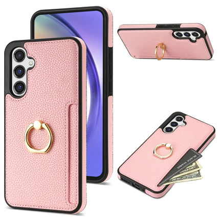 For Samsung Galaxy A16 4G / 5G Case Ring Kickstand PU+TPU Card Holder Phone Cover
