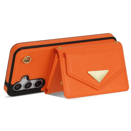 For Samsung Galaxy A16 4G / 5G Case Card Slots PU+TPU Cell Phone Cover with Long Strap