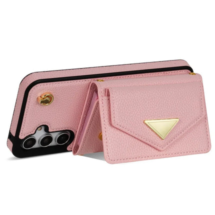 For Samsung Galaxy A16 4G / 5G Case Card Slots PU+TPU Cell Phone Cover with Long Strap