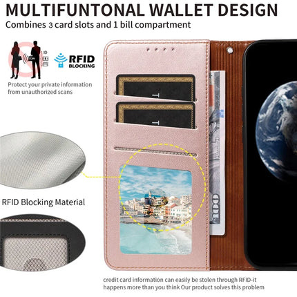 For Samsung Galaxy S23 Ultra Case RFID Blocking PU Leather Wallet Flip Phone Cover with Wrist Strap