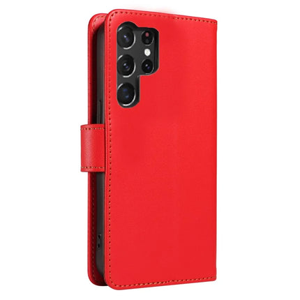 For Samsung Galaxy S23 Ultra Case RFID Blocking PU Leather Wallet Flip Phone Cover with Wrist Strap