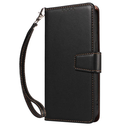 For Samsung Galaxy S23 Ultra Case RFID Blocking PU Leather Wallet Flip Phone Cover with Wrist Strap