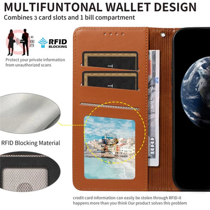 For Samsung Galaxy S23 Ultra Case RFID Blocking PU Leather Wallet Flip Phone Cover with Wrist Strap