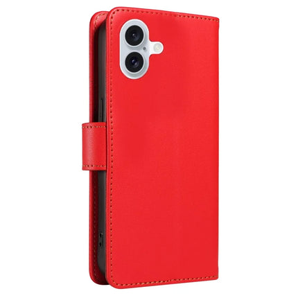For iPhone 16 Plus Case RFID Blocking PU Leather Wallet Flip Phone Cover with Wrist Strap