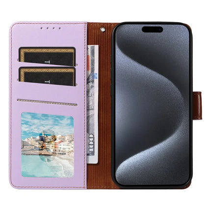 For iPhone 16 Pro Max Case RFID Blocking PU Leather Wallet Flip Phone Cover with Wrist Strap