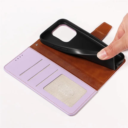 For iPhone 16 Pro Max Case RFID Blocking PU Leather Wallet Flip Phone Cover with Wrist Strap