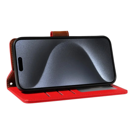 For iPhone 16 Pro Max Case RFID Blocking PU Leather Wallet Flip Phone Cover with Wrist Strap