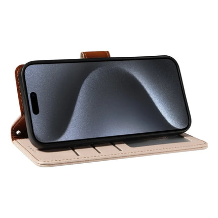 For iPhone 16 Pro Max Case RFID Blocking PU Leather Wallet Flip Phone Cover with Wrist Strap