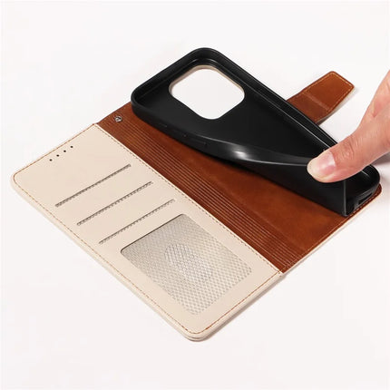 For iPhone 16 Pro Max Case RFID Blocking PU Leather Wallet Flip Phone Cover with Wrist Strap
