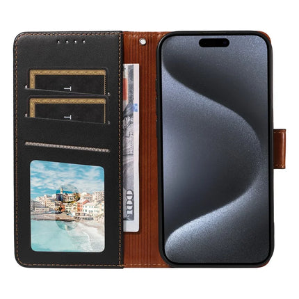 For iPhone 16 Pro Max Case RFID Blocking PU Leather Wallet Flip Phone Cover with Wrist Strap