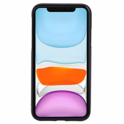 For iPhone 11 Magnetic Case Forged Texture Aramid Fiber+TPU Anti-Slip Phone Cover