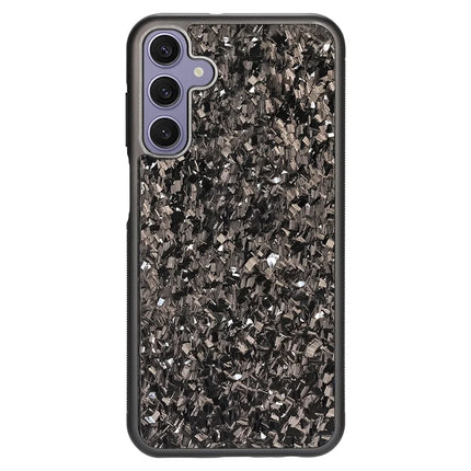 For Samsung Galaxy S23 FE Magnetic Case Forged Texture Aramid Fiber+TPU Anti-Slip Phone Cover - Silver
