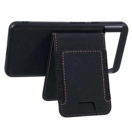 SUTENI H17 For Google Pixel 8a Magnetic Case Card Slots Leather+TPU Kickstand Phone Cover