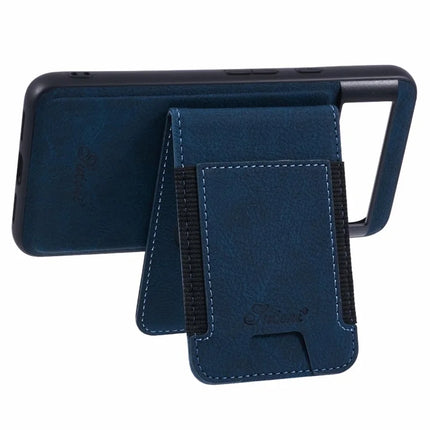 SUTENI H17 For Google Pixel 8a Magnetic Case Card Slots Leather+TPU Kickstand Phone Cover