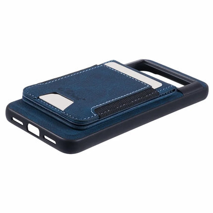 SUTENI H17 For Google Pixel 8a Magnetic Case Card Slots Leather+TPU Kickstand Phone Cover