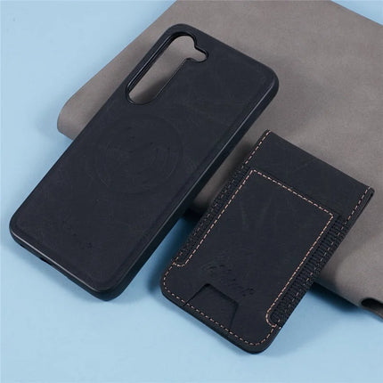 SUTENI H17 For Samsung Galaxy S23+ Magnetic Case Card Slots Leather+TPU Kickstand Phone Cover