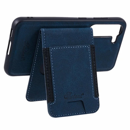 SUTENI H17 For Samsung Galaxy S23+ Magnetic Case Card Slots Leather+TPU Kickstand Phone Cover