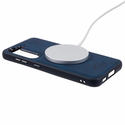 SUTENI H17 For Samsung Galaxy S23+ Magnetic Case Card Slots Leather+TPU Kickstand Phone Cover