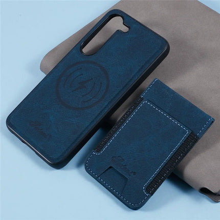 SUTENI H17 For Samsung Galaxy S23+ Magnetic Case Card Slots Leather+TPU Kickstand Phone Cover