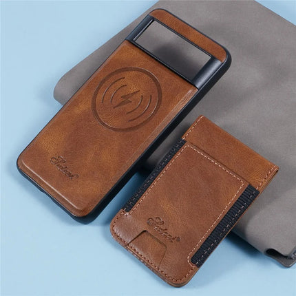 SUTENI H17 For Google Pixel 8a Case Compatible with MagSafe Card Holder Kickstand Phone Cover
