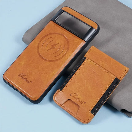 SUTENI H17 For Google Pixel 8a Case Compatible with MagSafe Card Holder Kickstand Phone Cover