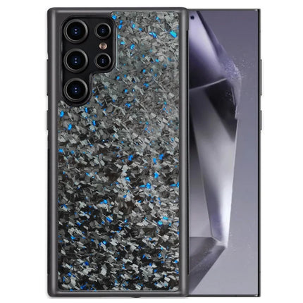 For Samsung Galaxy S23 Ultra Magnetic Case Forged Texture Aramid Fiber+TPU Anti-Slip Phone Cover