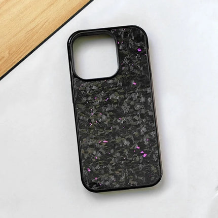 For iPhone 12 Pro Max Magnetic Case Forged Texture Aramid Fiber+TPU Anti-Slip Phone Cover