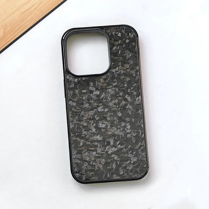 For iPhone 12 Pro Max Magnetic Case Forged Texture Aramid Fiber+TPU Anti-Slip Phone Cover