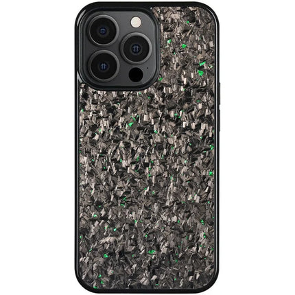 For iPhone 15 Pro Max Magnetic Case Forged Texture Aramid Fiber+TPU Anti-Slip Phone Cover