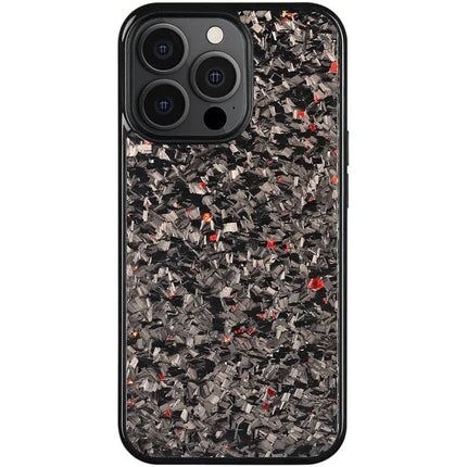 For iPhone 13 Pro Max Magnetic Case Forged Texture Aramid Fiber+TPU Anti-Slip Phone Cover