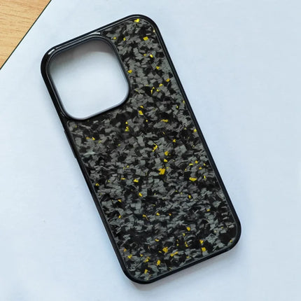 For iPhone 13 Pro Max Magnetic Case Forged Texture Aramid Fiber+TPU Anti-Slip Phone Cover