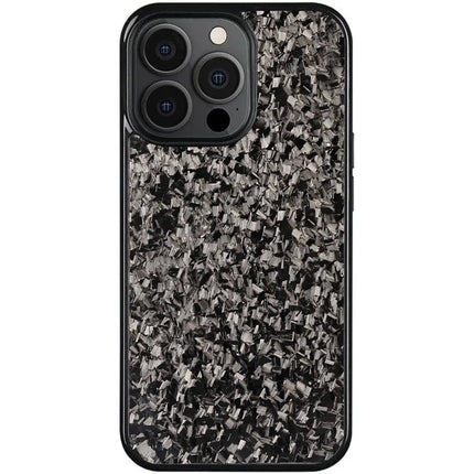 For iPhone 13 Pro Max Magnetic Case Forged Texture Aramid Fiber+TPU Anti-Slip Phone Cover