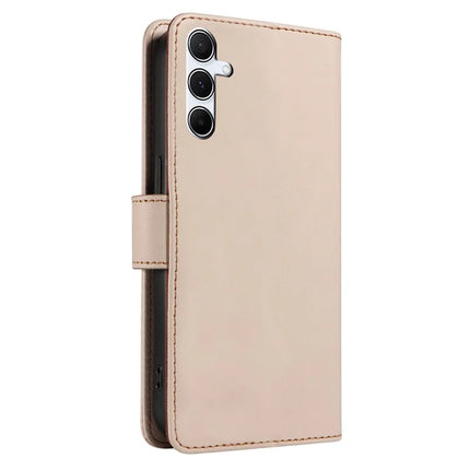 For Samsung Galaxy A54 5G Case RFID Blocking PU Leather Wallet Flip Phone Cover with Wrist Strap