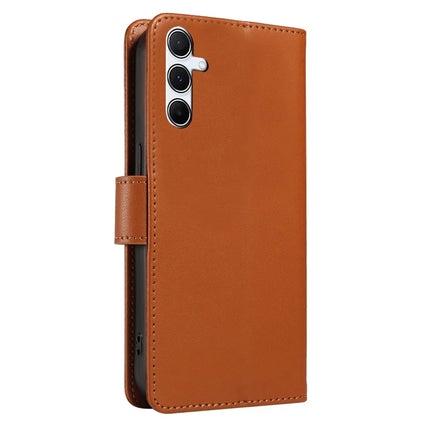 For Samsung Galaxy A55 5G Case RFID Blocking PU Leather Wallet Flip Phone Cover with Wrist Strap