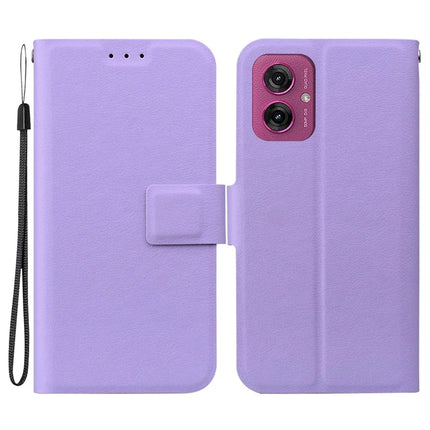 For Motorola Moto G55 5G Case Ultra-Thin PU Leather + TPU Phone Cover with Card Slot - Purple
