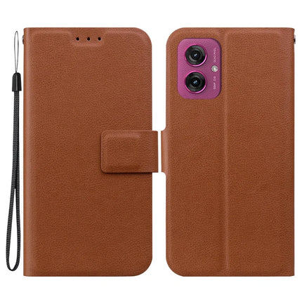 For Motorola Moto G55 5G Case Ultra-Thin PU Leather + TPU Phone Cover with Card Slot - Brown