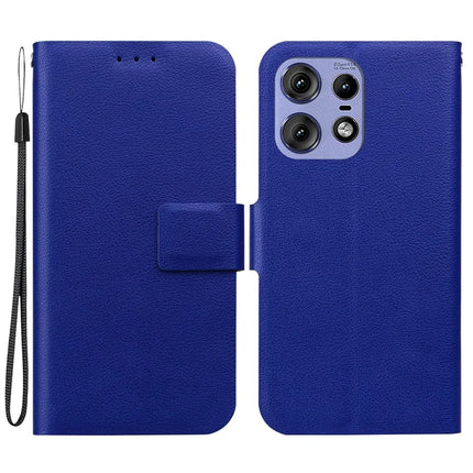 For Motorola Edge 50 Pro 5G Case Ultra-Thin PU Leather + TPU Phone Cover with Card Slot - Blue
