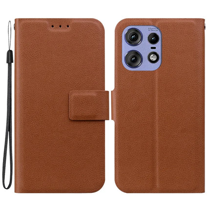 For Motorola Edge 50 Pro 5G Case Ultra-Thin PU Leather + TPU Phone Cover with Card Slot - Brown