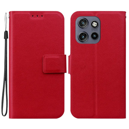 For Motorola Edge 50 Neo 5G / Moto S50 5G / Thinkphone 25 5G Case Ultra-Thin PU Leather + TPU Phone Cover with Card Slot - Red