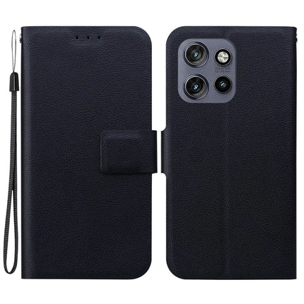 For Motorola Edge 50 Neo 5G / Moto S50 5G / Thinkphone 25 5G Case Ultra-Thin PU Leather + TPU Phone Cover with Card Slot - Black