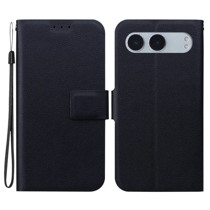 For OnePlus Nord 4 Case Ultra-Thin PU Leather + TPU Phone Cover with Card Slot - Black