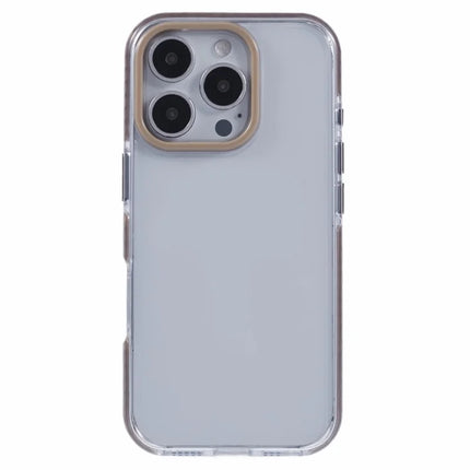 For iPhone 16 Pro Max Clear Case TPU+PC Shockproof Phone Back Cover
