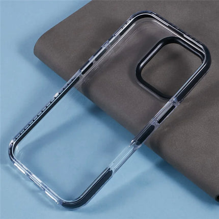For iPhone 16 Pro Max Clear Case TPU+PC Shockproof Phone Back Cover